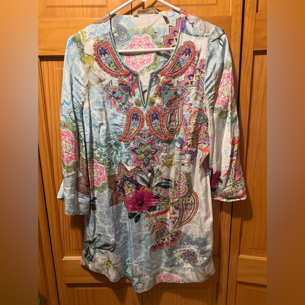 Soft Surroundings Multicolor Floral Tunic